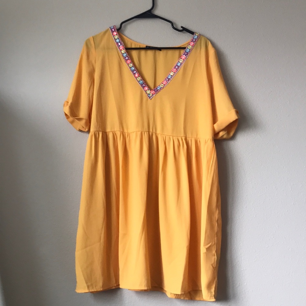 Shein yellow dress